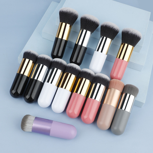 Flat Top Foundation Brush Portable Single Cosmetic Makeup Brush Private Logo - Product Image 2