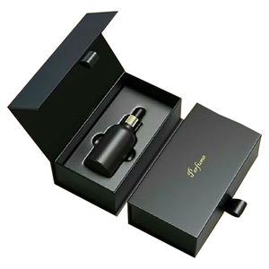 Luxury rigid perfume gift <b>box</b>, custom gold foil logo fragrance packaging <b>box</b>, magnetic flip perfume <b>bottle</b> <b>box</b>, satin line - Product Image 6