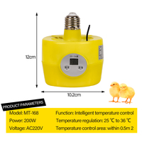 Ampoule chauffante intelligente à contrôle automatique de la température constante, lampe d'isolation thermique pour poulailler avec lumière LED
