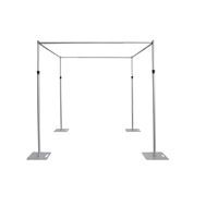 Kit de support de toile de fond d'arche de mariage en aluminium robuste tuyau et drapé de haute qualité pour la décoration de mariage, anniversaire, événement