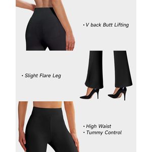 Pantalones de Vestir de Corte Bootcut para Mujer FOXA, Cintura Alta, Elásticos, con Bolsillos, para Oficina y Negocios - Product Image 4
