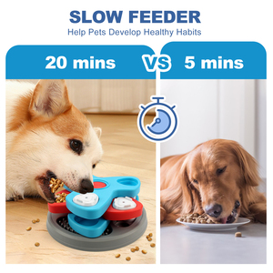 Assiette interactive pour animaux de compagnie en PP de qualité alimentaire, distributeur de nourriture lent anti-étouffement, accessoires pour animaux de compagnie pour animaux qui mangent rapidement - Product Image 4