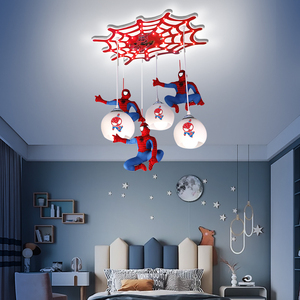 Sáng Tạo Spider Người Đàn Ông Trẻ Em Của Phòng Trần Ánh Sáng Chàng Trai Phòng Ngủ Phim Hoạt Hình Chiếu Sáng Đèn Trong Nhà Bảo Vệ Mắt LED Ánh Sáng Mặt Dây Chuyền - Product Image 2