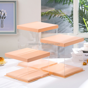 Tùy chỉnh trong suốt PVC nhựa rõ ràng vuông bánh hộp trong suốt bánh bao bì hộp - Product Image 5