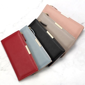 Dompet Wanita Panjang Tipis Grosir Bahan Kulit PU Lucu Minimalis Kapasitas Besar Tas Clutch Billeteras Para Mujer Dompet Wanita - Product Image 1