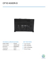 PLC O-M-R Usado CP1E-N30DR-D, Serie CP1E, Unidad de CPU PLC, Unidades de Control de Sistema CNC, Automatización Industrial
