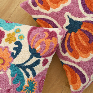 Nuovo arrivo copricuscino cuscino ricamato in zucca con cerniera - Product Image 4