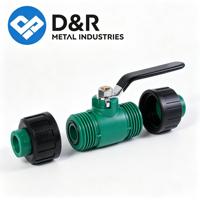 Katup Bola PPR Double Union D&R Water Supply HVAC Plumbing DN15-DN63 Produsen Katup Pipa Heat Fusion Layanan OEM ODM