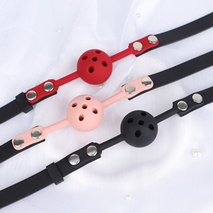 Seks oyuncak deri kemer esaret topu ağız Gag kadınlar için en iyi silikon seks oyuncak esaret sınırlamalar - Product Image 1