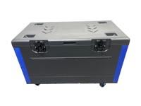 Prix d'usine, grande capacité, boîte de transport PE pour équipement de scène, flight case portable pour rangement de câbles avec roues pour le personnel