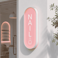 Enseigne personnalisée en acrylique rétroéclairée, logo LED, enseigne murale illuminée pour entreprise, fabrication en usine