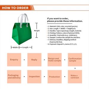 Customizable Reusable Aluminum Foil Laminated Nonwoven Fabric Cooler <b>Bag</b> Logo/Graphic Design Self-Adhesive for Food <b>Delivery</b> - Product Image 2