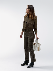 ผู้หญิงเสื้อแจ็คเก็ตแฟชั่นพร้อมกระเป๋าแจ็คเก็ตเสื้อแขน<span class=keywords><strong>ยาว</strong></span>ลําลองเก๋ปุ่มหญิงเสื้อแจ็คเก็ต - Product Image 5