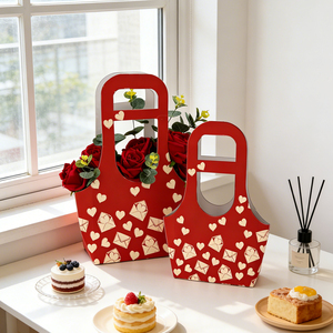 Bolsas de Regalo para el Día de San Valentín INUNION, Bolsas de Papel para <span class=keywords><strong>Floristería</strong></span>, Bolsas de Compras para Arreglos Florales - Product Image 3