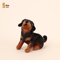 Teckel debout en coton biologique Jouet pour chien Doberman noir doux en peluche avec laine Nylon Caoutchouc Fourrure Polaire Matériaux