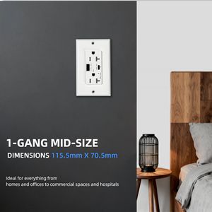 Pour <span class=keywords><strong>plaque</strong></span> murale LD-7101 de Style américain certifié UL 1-Gang interrupteur unipolaire couvercle de sortie PC Durable pour un usage domestique norme américaine - Product Image 4