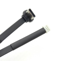 Câble USB 8 broches à profil bas et angulaire, câble plat flexible FPC, câble sans fil FPC angulaire, câble PVC Micro USB Mini Micro Jst
