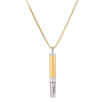 Inhalateur sans fumée en acier inoxydable pour arrêter de fumer et soulager l'anxiété – Outil de respiration consciente – Collier respiratoire