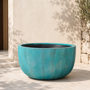 Grand pot rond en fibre de verre pour la maison, le jardin, la terrasse, l'hôtel, le bureau, pot de fleurs décoratif, best-seller, aménagement paysager moderne en extérieur - Product Image 2