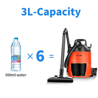 Aspirateur à dos silencieux 1000W 3L avec forte aspiration, aspirateur électrique commercial pour l'entretien ménager/l'hôtellerie