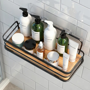 Meuble de rangement à roulettes en plastique blanc pour salle de bain, avec tiroirs, étagères murales, accessoires et crochets - Product Image 2