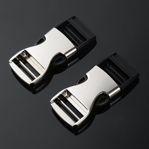 Hebilla de cierre ajustable de 25 mm, de aleación, negra y plateada, duradera, para bolsos - Product Image 2