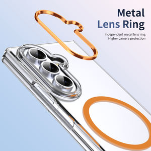 Étui en PC rigide transparent pour Samsung Galaxy Z Fold <span class=keywords><strong>Flip</strong></span> 7 6 5 <span class=keywords><strong>4</strong></span> <span class=keywords><strong>3</strong></span>, <span class=keywords><strong>compatible</strong></span> magnétique avec anneau de caméra en aluminium, <span class=keywords><strong>compatible</strong></span> avec Huawei Xiaomi - Product Image 3