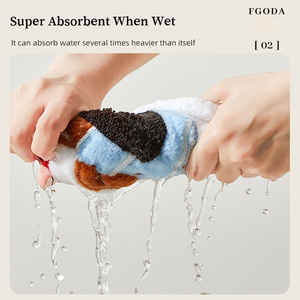 Dễ Thương Dachshund Thêu Phim Hoạt Hình Thân Thiện Với Môi Mạnh Mẽ Hấp Thụ Nước Lint-Miễn Phí Bông Khăn Tay Cho Nhà Bếp & Phòng Tắm Sử Dụng - Product Image 5