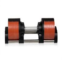 Ensemble d'haltères réglables pour la musculation et le renforcement musculaire, gain de place, pour la maison, avec plaques réglables en acier