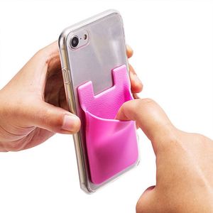 Wj53 Vente en gros d'autocollants en silicone avec logo personnalisé, étui de protection pour carte de crédit, porte-cartes de téléphone portable de haute qualité - Product Image 2