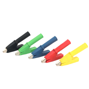 Gaine semi-fermée ouverte de 5MM Petite pince crocodile Queue en cuivre pur avec pince de test haute tension de prise <span class=keywords><strong>banane</strong></span> de 4MM - Product Image 6