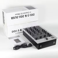 Système de sonorisation DJ professionnel 3 canaux USB DDJ-3 - Carte son audio Bluetooth, lecteur MP3, contrôleur DJ pour studio et scène