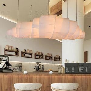 Luminaire suspendu de style japonais Wabi Sabi, ovale, blanc, LED E27, commande par interrupteur, pour café, bar, restaurant, hôtel. - Product Image 2