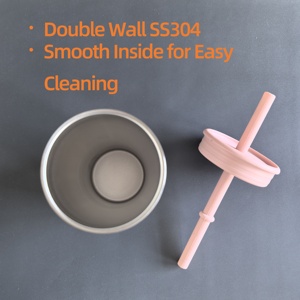 Botella de Agua de Viaje para Bebés de Acero Inoxidable al por Mayor, 350 ml, Aislada, Libre de BPA, 100% de Silicona de Grado Alimenticio, Ecológica - Product Image 6
