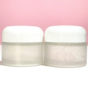 Custom Logo Premium 5g 15g 20g 30g Clear <b>Glass</b> Cream Jar Lid Plastic Screw Cap Custom Color Wholesale Sealed Cosmetic <b>Container</b> - Product Image 5