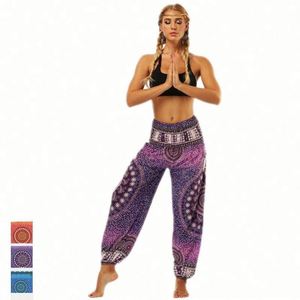 Pantalon de yoga OEM pour femme, taille élastique, coupe ample, style harem, imprimé, longueur cheville, taille mi-haute, décontracté, haute qualité à prix abordable - Product Image 1