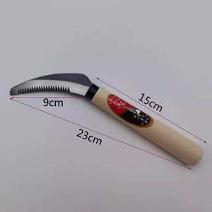 Falce Agricola con Manico in Legno e Lama in Acciaio Inossidabile - Piccolo Coltello per Raccolta - Product Image 2