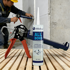 Colle liquide <span class=keywords><strong>SBS</strong></span> OEM CHENGJING 300ml, mastic hybride cristallin, résine polyuréthane transparente à faible module modifiée au silane pour le travail du bois dur - Product Image 2