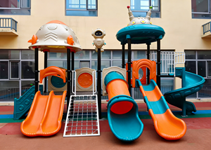 Équipement de terrain de jeu extérieur de qualité commerciale, <span class=keywords><strong>en</strong></span> plastique LLDPE, avec toboggans <span class=keywords><strong>en</strong></span> acier galvanisé, ensemble de jeux d'aventure robuste pour parc - Product Image 6