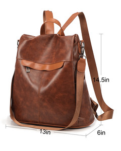 LOIRAL Fashion Ladies <strong>Handbags</strong> and Shoulder PU Leather Anti-theft <strong>Rucksack</strong> With Multipurpose Design Backpack Purse for Women - Product Image 5