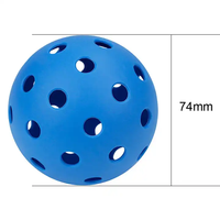 Ballon de Pickleball en PE de 74 mm, durable, avec 26/40 trous, pour entraînement, certifié USAPA, vente en gros directe usine