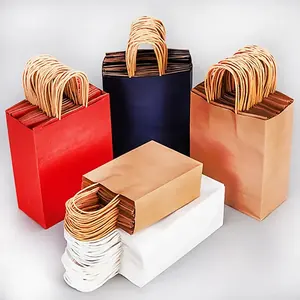 Excellent Quality Holiday Treat Assorted Patterns Luxury Shopping Gift Christmas Wrapping Paper Bags With Handles