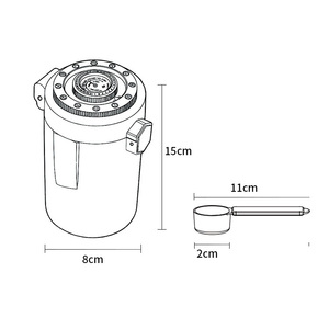 Boîte à <span class=keywords><strong>café</strong></span> hermétique en acier inoxydable, récipient de stockage alimentaire pour la cuisine avec cuillère et indicateur de date pour <span class=keywords><strong>café</strong></span> <span class=keywords><strong>moulu</strong></span>, grains de <span class=keywords><strong>café</strong></span> et thé - Product Image 2