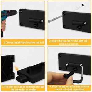 Gran oferta, nuevo estilo, ganchos de almacenamiento para garaje, utilidad doble resistente para organizar herramientas eléctricas, ganchos de montaje en pared, estante de almacenamiento de pared - Product Image 3