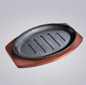 Sartén <span class=keywords><strong>de</strong></span> <span class=keywords><strong>hierro</strong></span> <span class=keywords><strong>fundido</strong></span> teppanyaki para parrilla <span class=keywords><strong>de</strong></span> carne, plato ovalado - Product Image 5