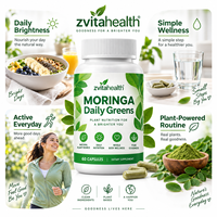 Kapsul Daun Moringa Label Pribadi Suplemen Premium untuk Meningkatkan Imunitas, Meningkatkan Kesehatan Usus & Melengkapi Berbagai Vitamin