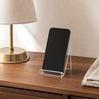 Support de téléphone universel en acrylique recyclable fait main, résistant à l'eau, pour bureau, compatible avec tous les modèles de smartphones, support stable
