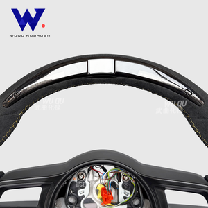 Volant en cuir de cerf avec LED pour <span class=keywords><strong>Porsche</strong></span> Panamera Cayenne Macan 718 911 991 992 995 996 997 991 970 971 Boxster Cayman - Product Image 2