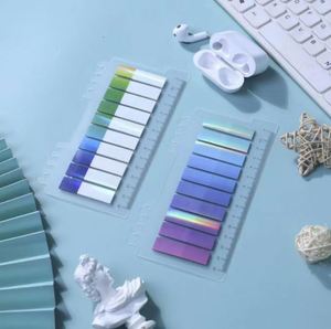 Color Self-Adhesive Paper Memo Pad Bookmark Study Office Supplies Stationery Index <b>Label</b> 20x9cm Gift - Product Image 6