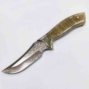 Coltello da caccia in acciaio damasco esterno a lama fissa con manico in corno di <span class=keywords><strong>cervo</strong></span> coltello da sopravvivenza portatile da campeggio - Product Image 4